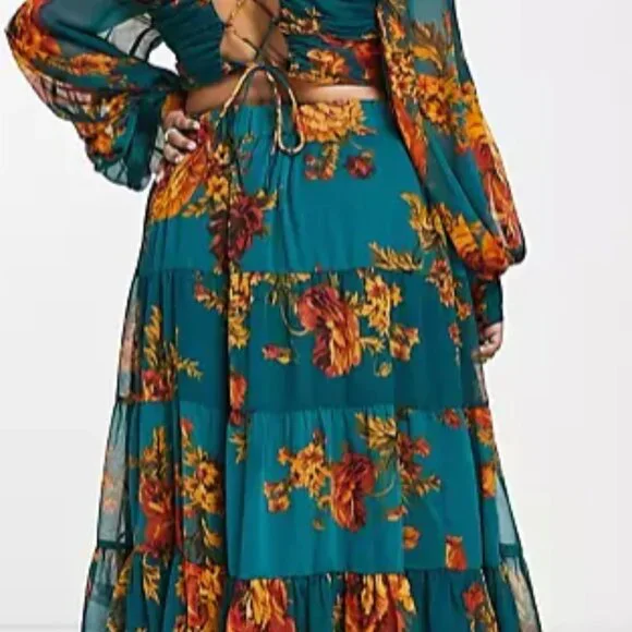 ASOS DESIGN Curve pleated bodice midi dress - Picture 2 of 2